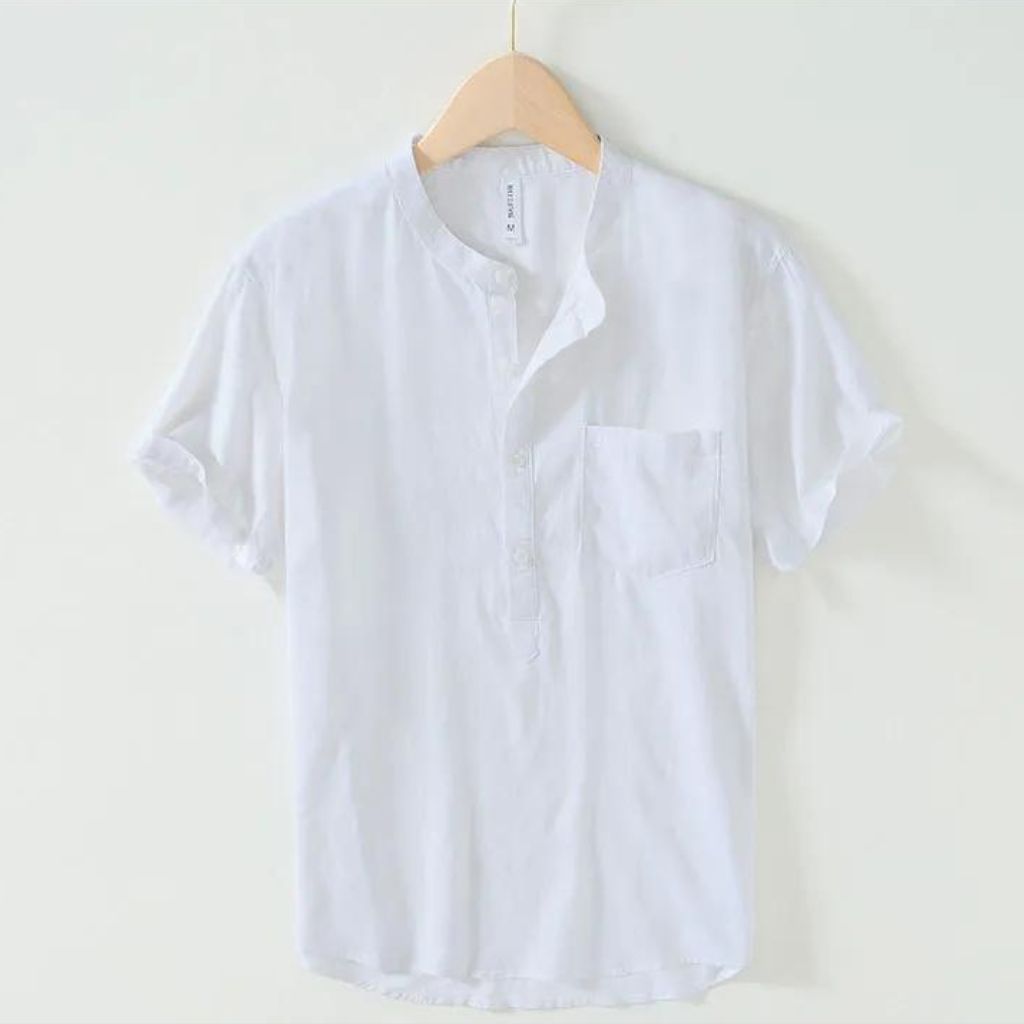 camisa de linho branca