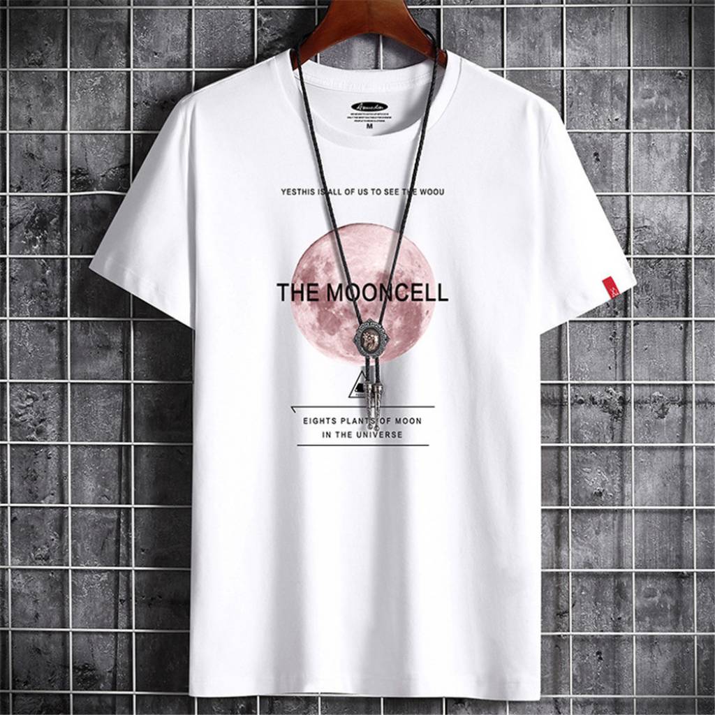 Camiseta-Masculina-Modelo-Moonl-ight-Camiseta-Masculina-Camiseta-de-Algodão-Camiseta-Masculina-Manga-Curta