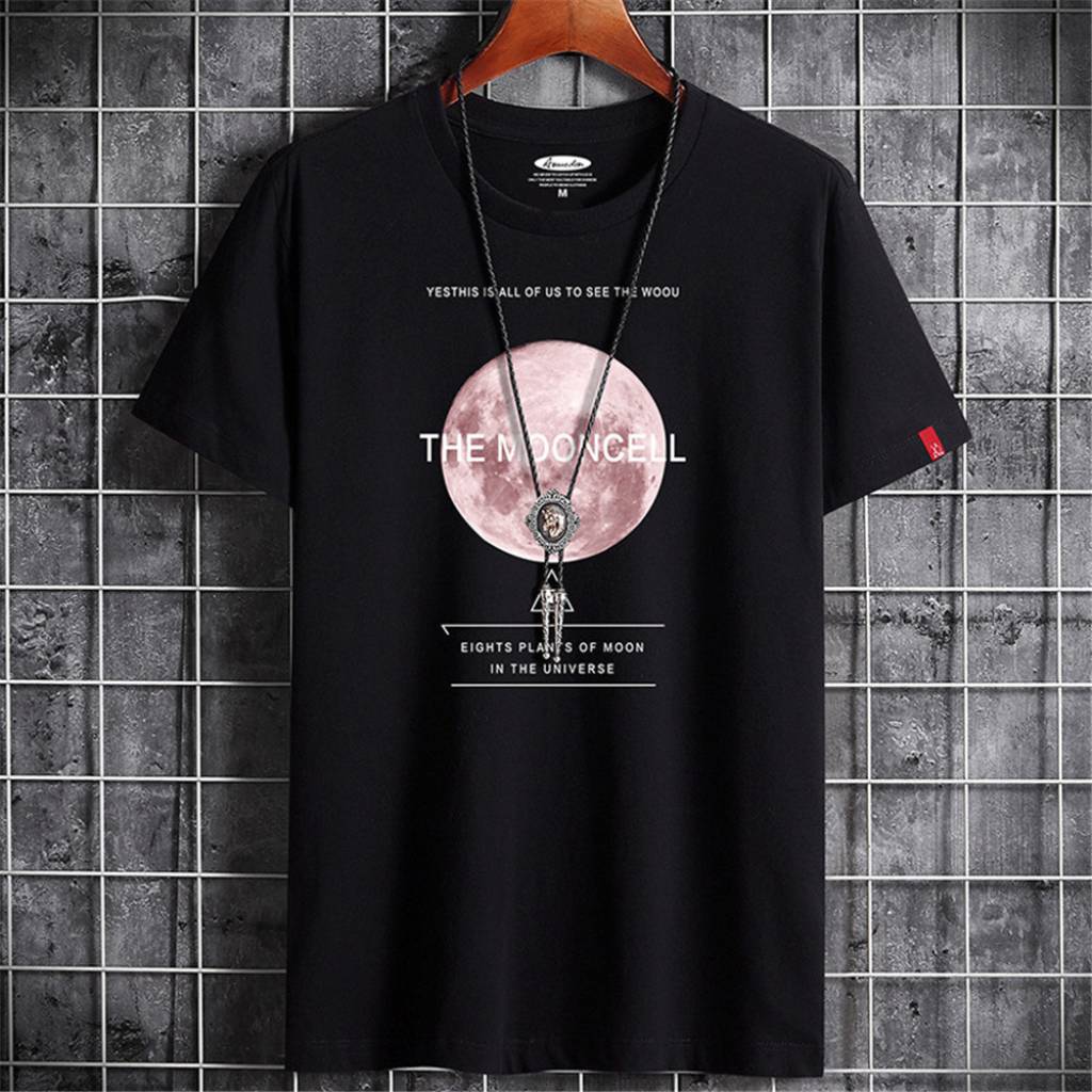 Camiseta-Masculina-Modelo-Moonl-ight-Camiseta-Masculina-Camiseta-de-Algodão-Camiseta-Masculina-Manga-Curta