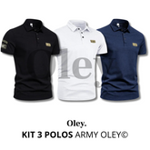 Compre 2 Leve 3: Camisa Polo Modelo Army Oley®