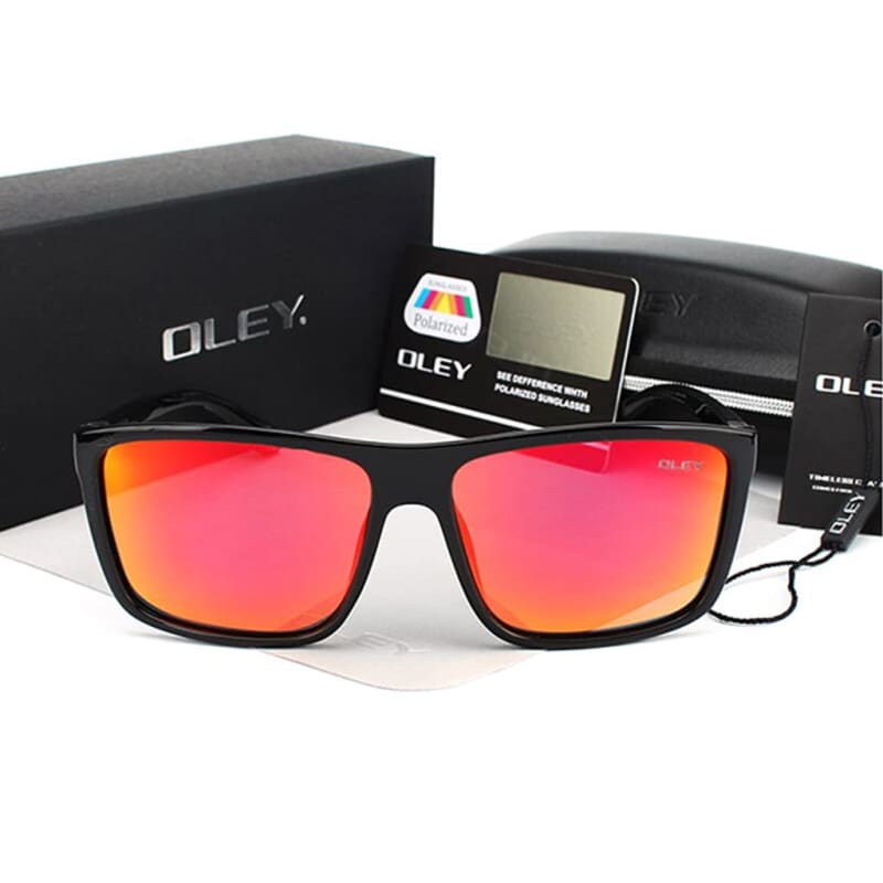 Óculos de Sol Masculino Quadrado Oley Modelo Taurus 630 - Laranja - 2