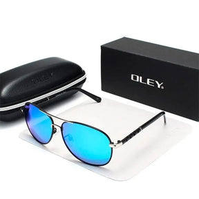 Óculos de Sol Aviador Polarizado Oley Modelo Navigator Azul - OLEY - 7