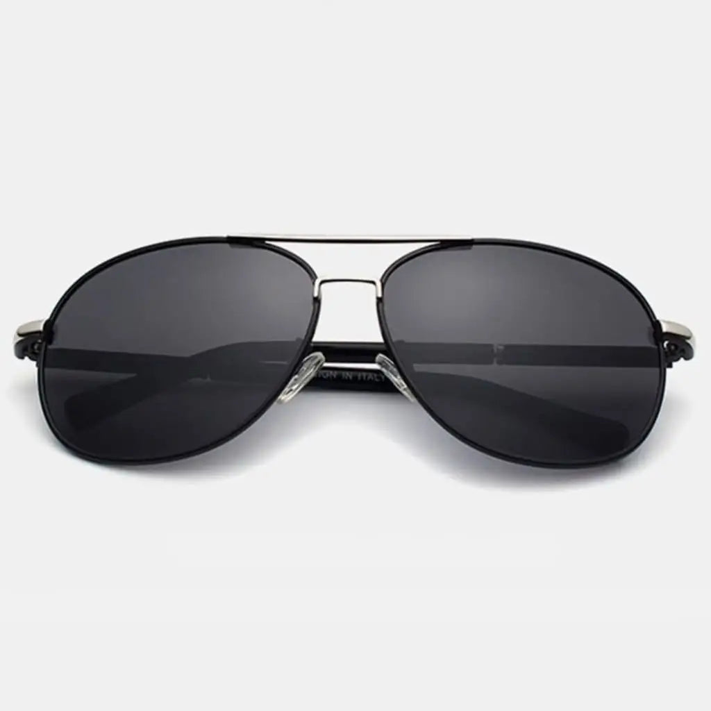 Óculos de Sol Aviador Polarizado Oley Modelo Navigator Preto - OLEY -