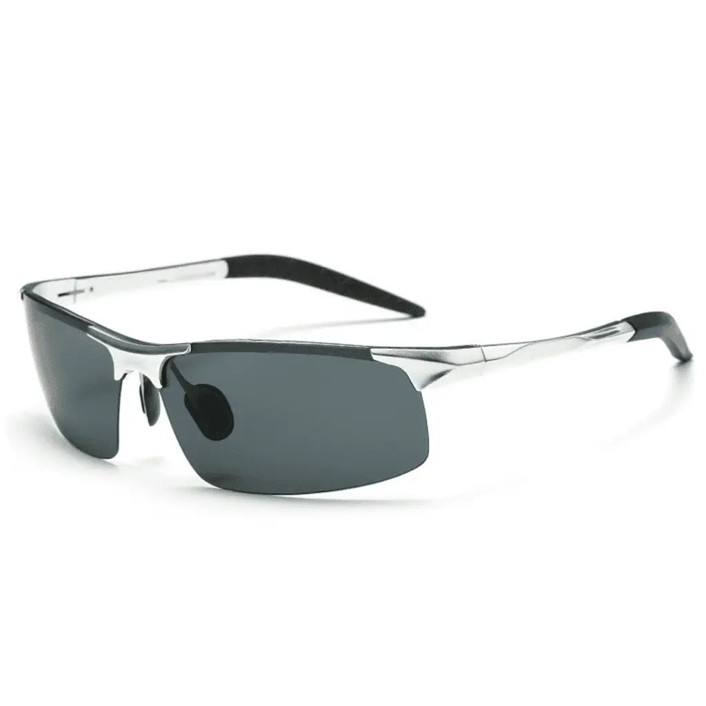 Óculos de Sol Masculino Polarizado Tático - Prata / Aoron - 5