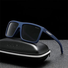 Óculos de Sol Masculino Quadrado Elegance Oley Azul - 3