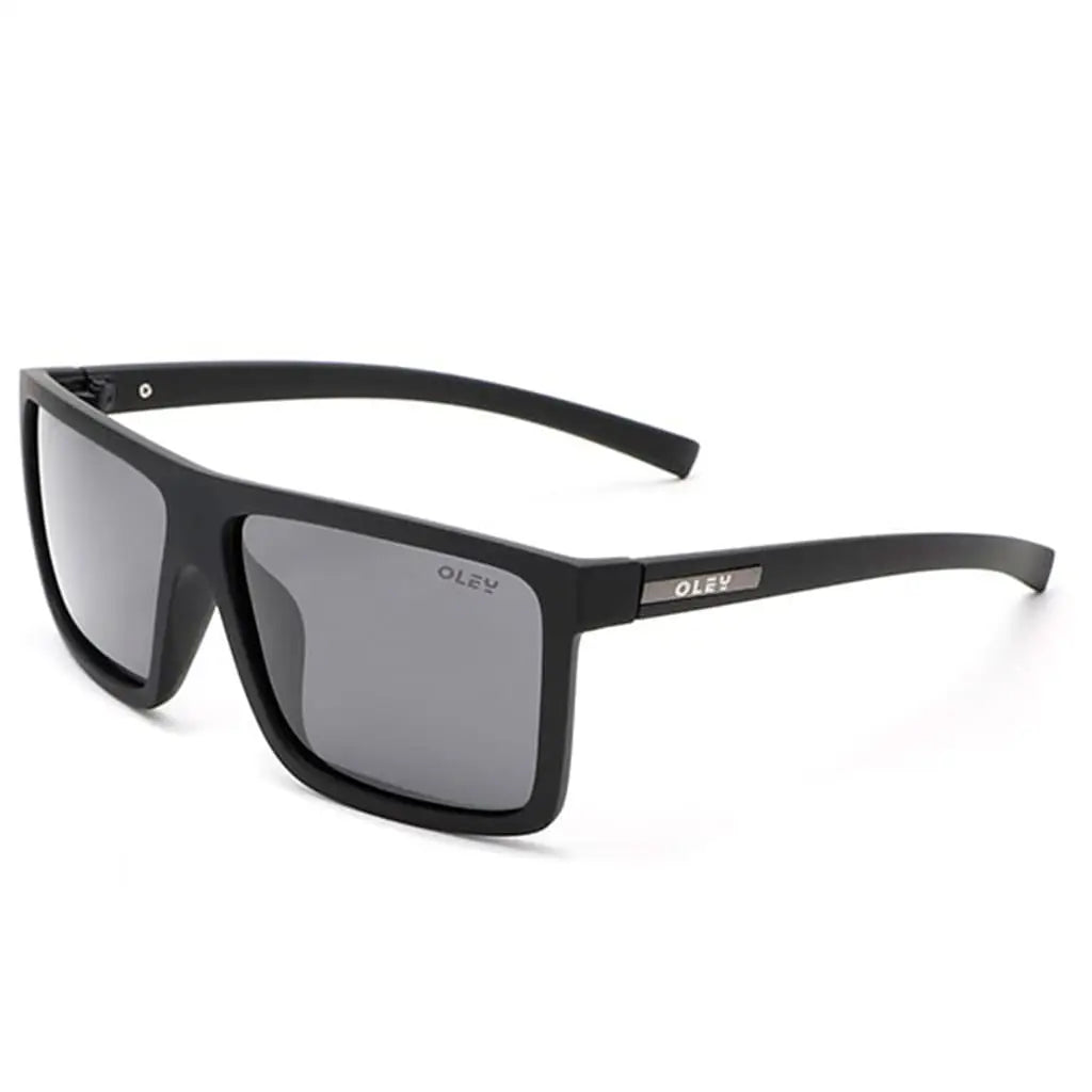 Óculos de Sol Masculino Quadrado Elegance Oley Preto Matte - com Cinza