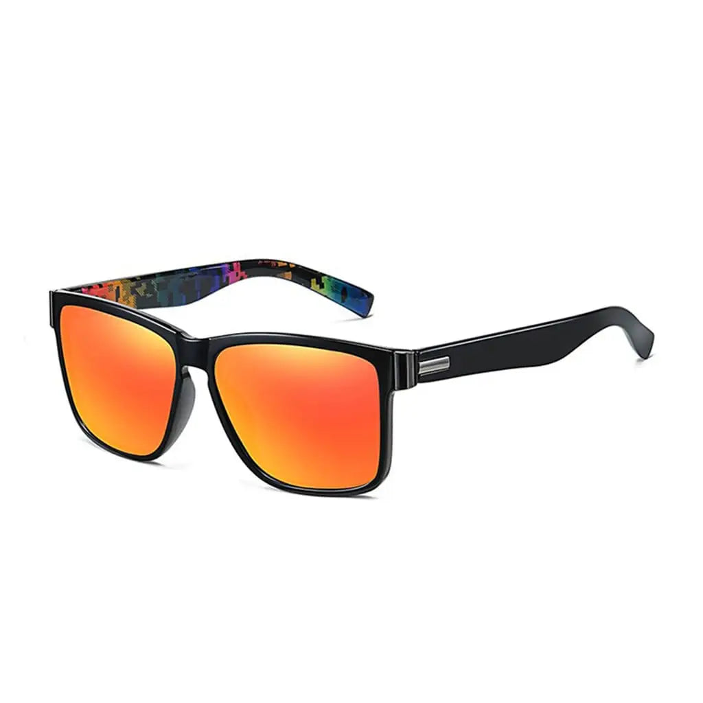 Óculos de Sol Masculino Quadrado Oley Modelo Houston 529 - Laranja - 1