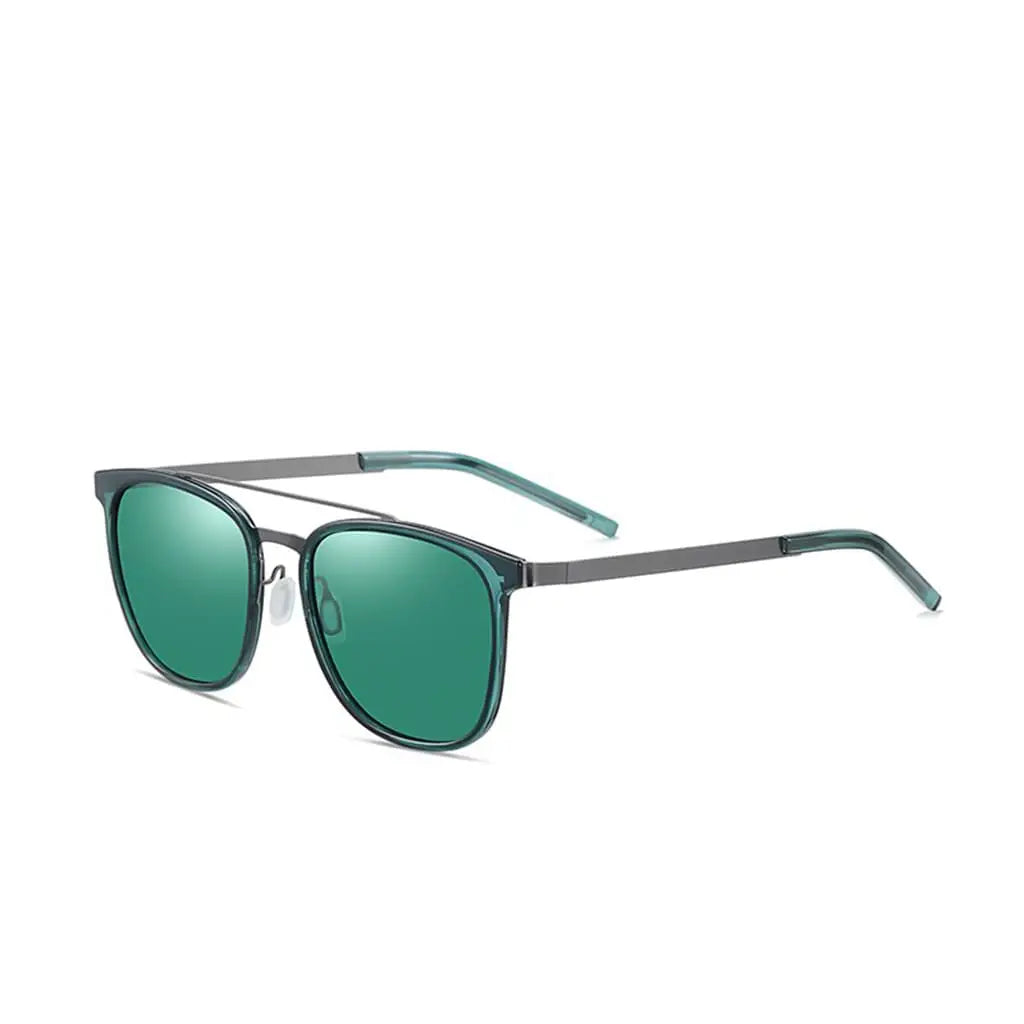 Óculos de Sol Masculino Quadrado Oley Modelo RayGard 246 - Verde - 1