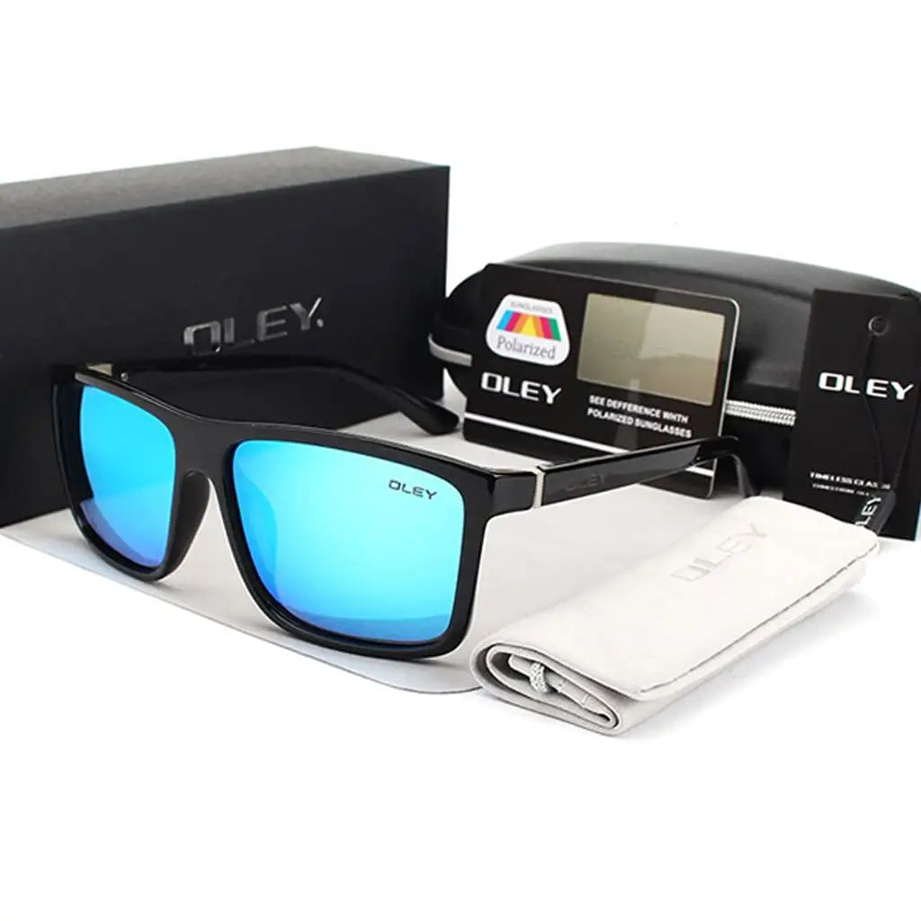 Óculos de Sol Masculino Quadrado Oley Modelo Taurus 626 - Azul - 1