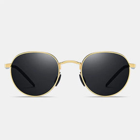 Óculos de Sol Redondo Oley Modelo Columbus Preto e Dourado - 5