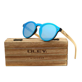 Óculos de Sol Redondo Oley Modelo Marseille Z472 - Azul - 2