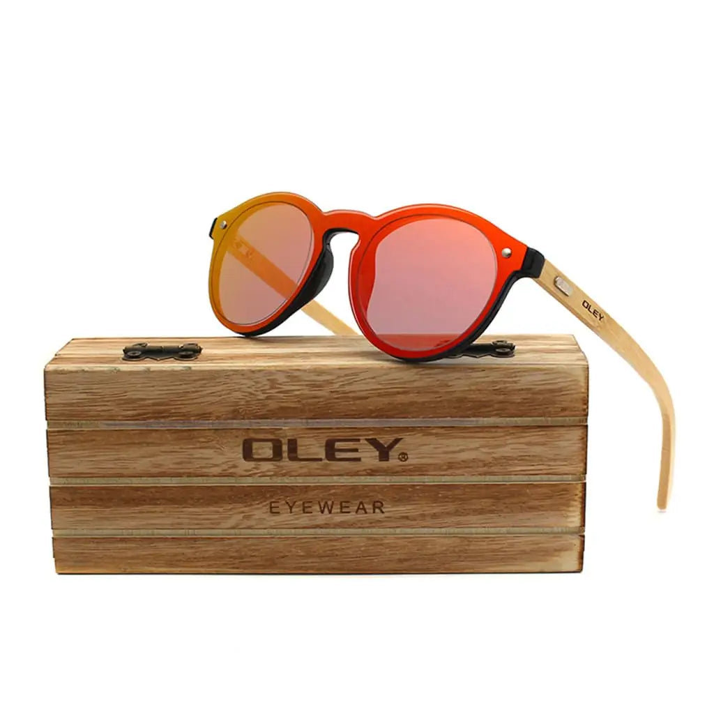 Óculos de Sol Redondo Oley Modelo Marseille Z473 - Vermelho - 2