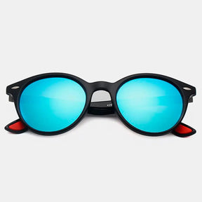 Óculos de Sol Redondo Oley Modelo Retro Azul - 5