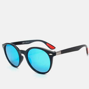 Óculos de Sol Redondo Oley Modelo Retro Azul - 4