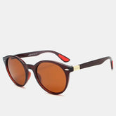 Óculos de Sol Redondo Oley Modelo Retro Marrom - 1