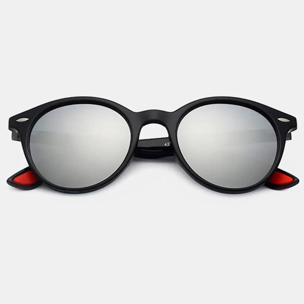 Óculos de Sol Redondo Oley Modelo Retro Prata - 2