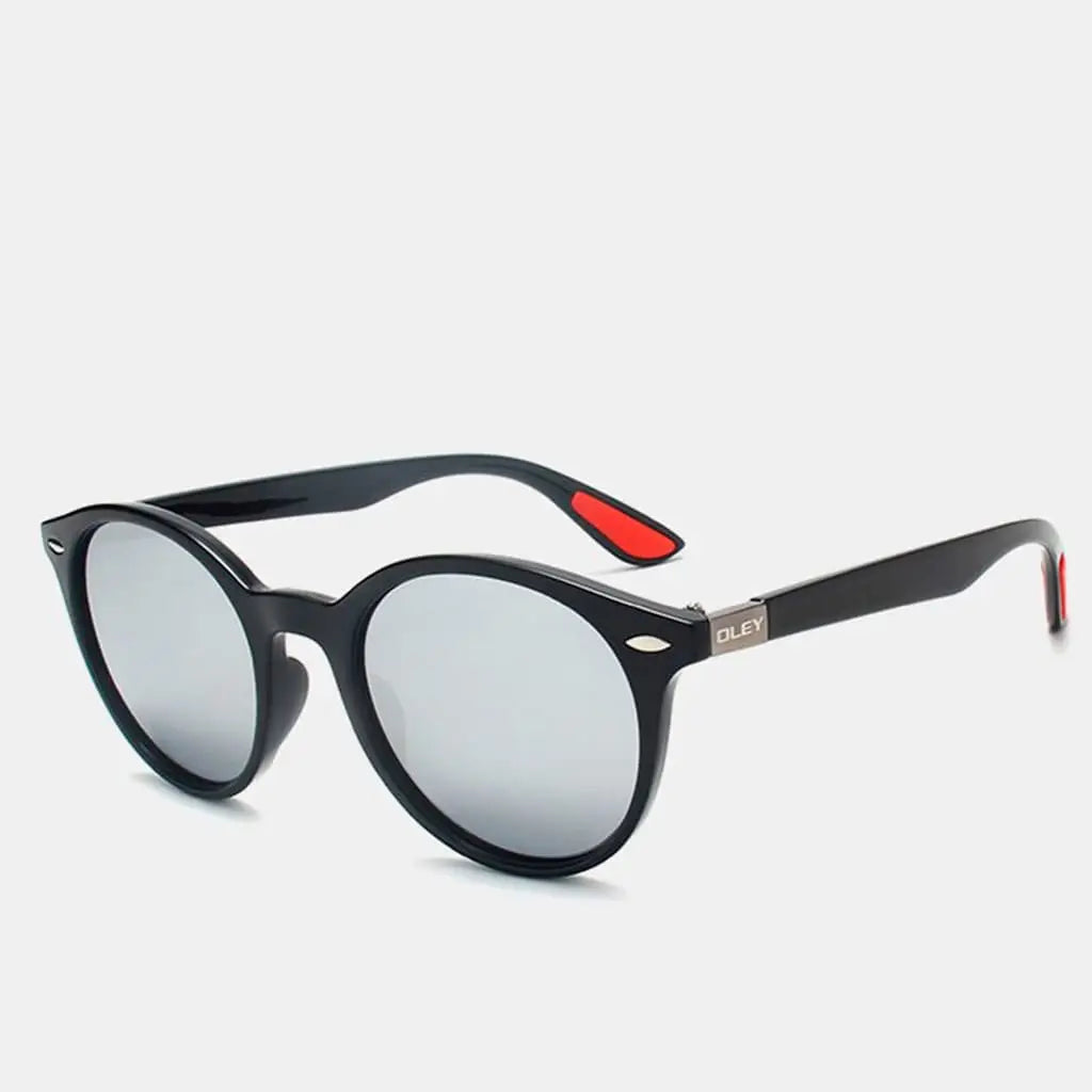Óculos de Sol Redondo Oley Modelo Retro Prata - 1