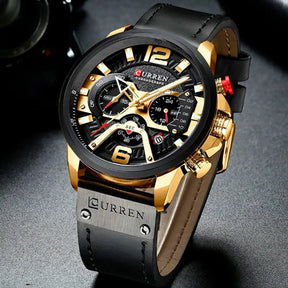 Relógio Masculino Curren Precision Dourado com Preto - 1