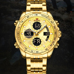 Relógio Masculino Naviforce Explorer Dourado - 5