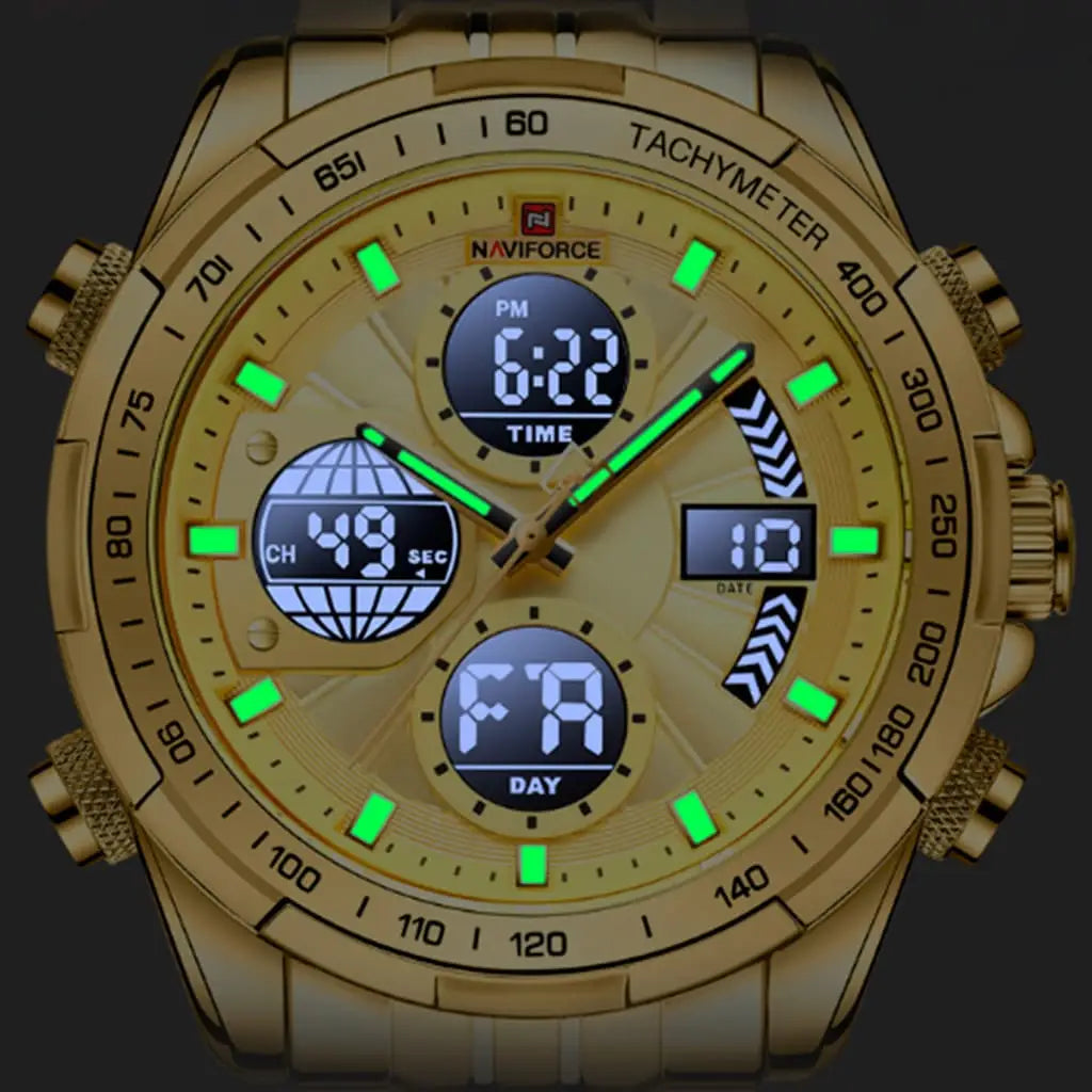 Relógio Masculino Naviforce Explorer Dourado - 4