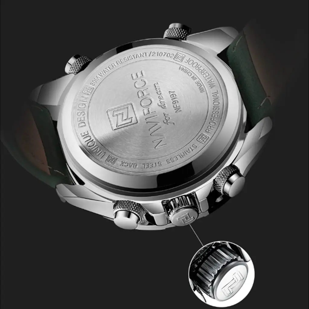 Relógio Masculino Naviforce Explorer Marrom - Pulseira de Couro - 3