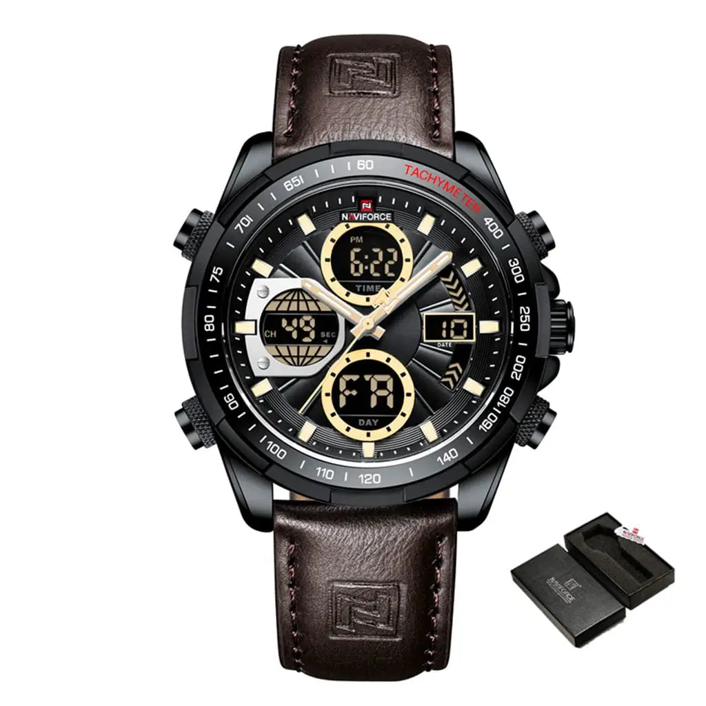 Relógio Masculino Naviforce Explorer Marrom - Pulseira de Couro - 1