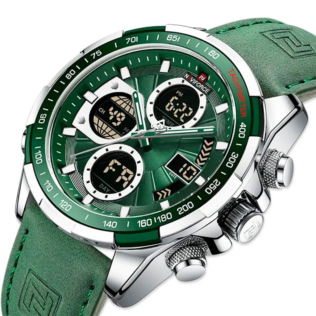 Relógio Masculino Naviforce Explorer Verde - Pulseira de Couro - 11