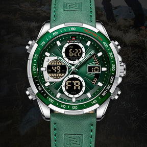 Relógio Masculino Naviforce Explorer Verde - Pulseira de Couro - 9