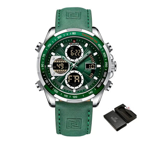 Relógio Masculino Naviforce Explorer Verde - Pulseira de Couro - 12
