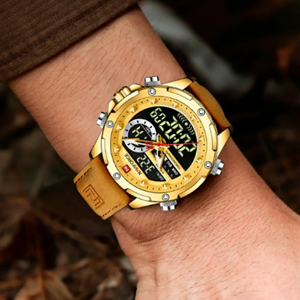 Relógio Masculino Naviforce Modelo 9208 - Dourado - 2