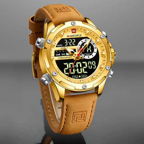 Relógio Masculino Naviforce Modelo 9208 - Dourado - 1
