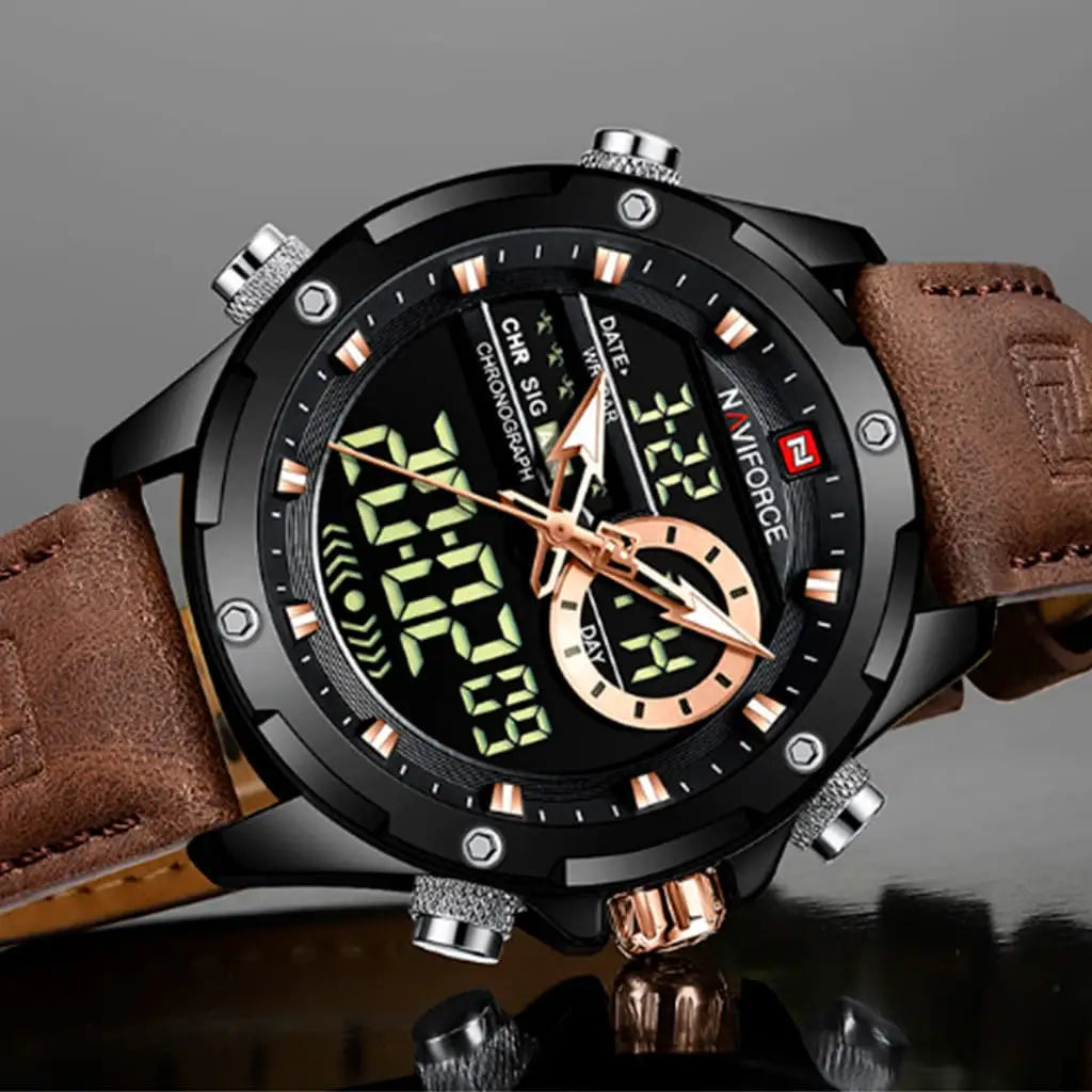Relógio Masculino Naviforce Modelo 9208 - Marrom - 3
