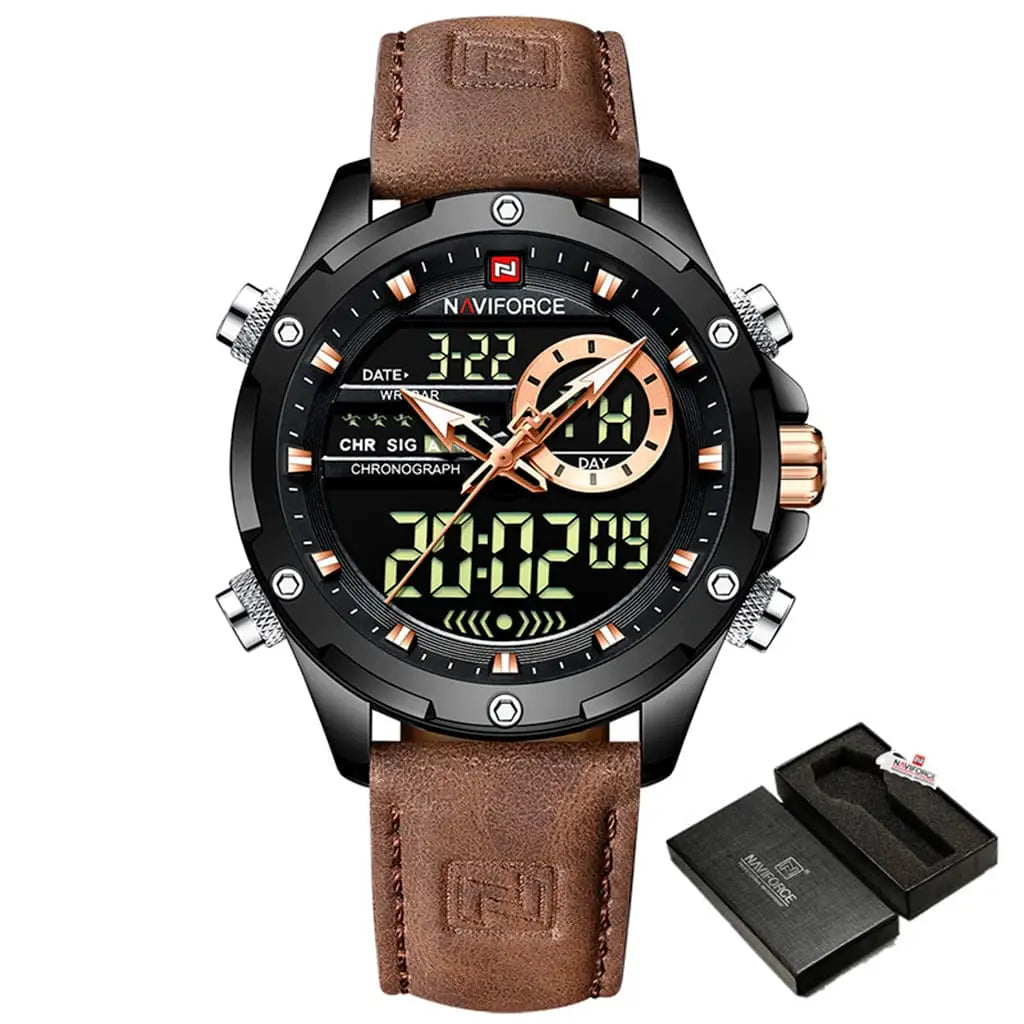Relógio Masculino Naviforce Modelo 9208 - Marrom - 7