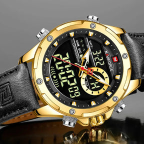 Relógio Masculino Naviforce Modelo 9208 - Preto com Dourado - 3