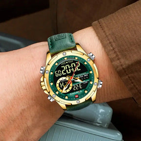 Relógio Masculino Naviforce Modelo 9208 - Verde com Dourado - 2